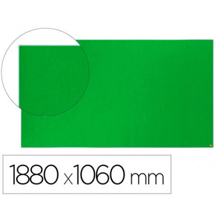 TABLERO DE ANUNCIOS NOBO IMPRESSION PRO FIELTRO VERDE FORMATO PANORAMICO 85" 1880X1060 MM