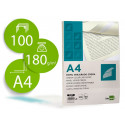 PAPEL VERJURADO LIDERPAPEL A4 180G/M2 CREMA PAQUETE DE 100 HOJAS