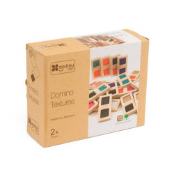 JUEGO DIDACTICO ANDREUTOYS DOMINO SENSORIAL TEXTURAS MADERA 28 PIEZAS