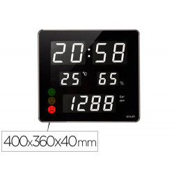 RELOJ ORIUM CEP CON MEDIDOR DE CO2 PANTALLA LED ALARMA PERSONALIZABLE Y SENSOR DE INFRARROJOS 400X36