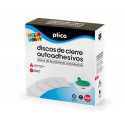 DISCO DE CIERRE PLICO VELCRO AUTOADHESIVO 20 MM DIAMETRO COLOR VERDE CAJA DE 400 UNIDADES