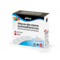 DISCO DE CIERRE PLICO VELCRO AUTOADHESIVO 20 MM DIAMETRO COLOR BLANCO CAJA DE 200 UNIDADES