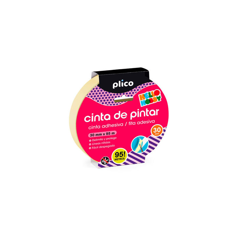 CINTA ADHESIVA PLICO PARA PINTOR 95 MT X 30 MM