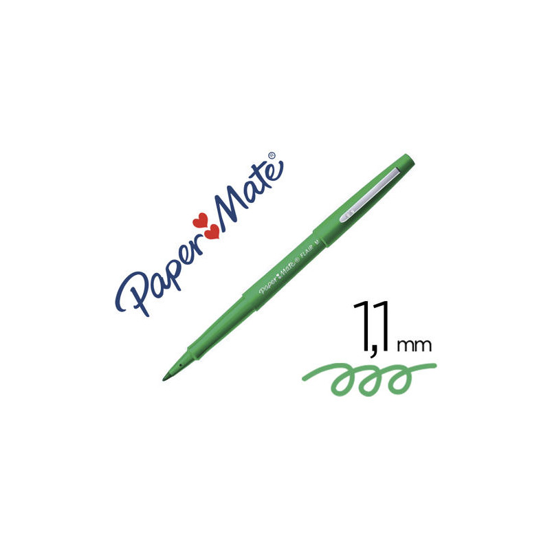 ROTULADOR PAPER MATE FLAIR ORIGINAL PUNTA FIBRA VERDE