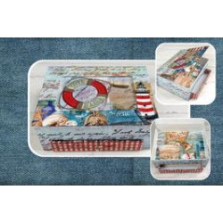 KIT 6 (+12) Caja decorada con la t?cnica del Decoupage Crea Con Alfil