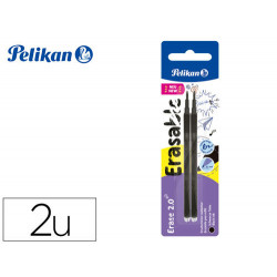 RECAMBIO ROLLER PELIKAN ERASE 2.0 COLOR NEGRO BLISTER DE 2 UNIDADES