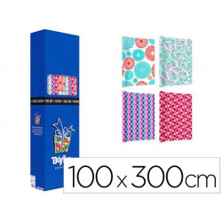 PAPEL DE REGALO BASIKA TODO A?O ROLLO ANCHO 1 M LONGITUD 3 M MODELOS SURTIDOS GRAMAJE 50 GR