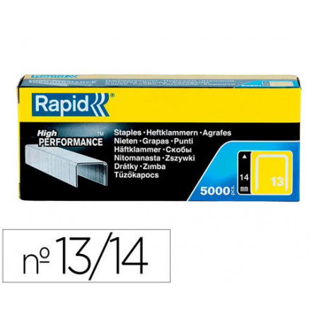 GRAPAS RAPID 13/14 MM GALVANIZADA CAJA DE 5000 UNIDADES