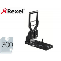 TALADRADOR REXEL HD 2300 ULTRAINTENSIVA METALICO CAPACIDAD 300 HOJAS COLOR NEGRO