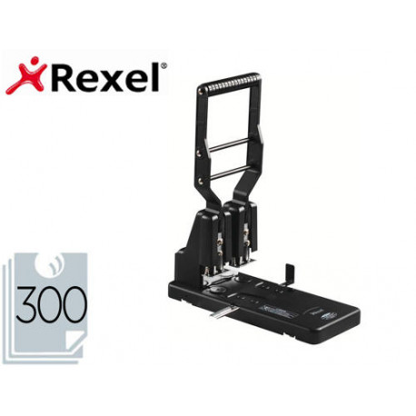 TALADRADOR REXEL HD 2300 ULTRAINTENSIVA METALICO CAPACIDAD 300 HOJAS COLOR NEGRO