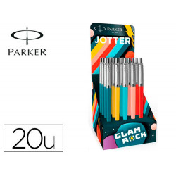 BOLIGRAFO PARKER JOTTER ORIGINALS GLAM ROCK TRANSIT EXPOSITOR DE 20 UNIDADES COLORES SURTIDOS