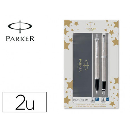 JUEGO PARKER IM ESSENTIAL ACERO CT BOLIGRAFO + PLUMA