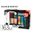 SET DE PINTURAS DALER ROWNEY 163 PIEZAS CON CABALLETE DE ALUMINIO PLEGABLE 500X70X727 MM