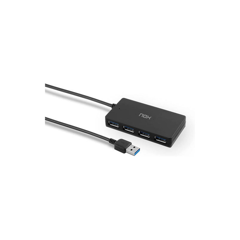 HUB NOX 4 PUERTOS USB 3.0 COMPATIBLE CON WINDOWS MAC Y LINUX