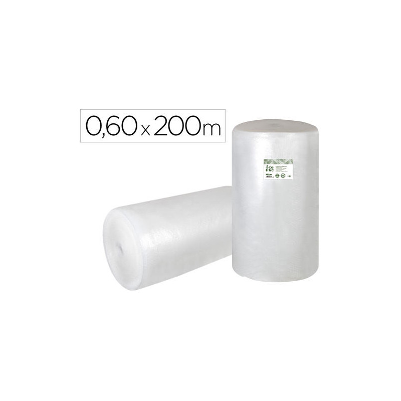 PLASTICO BURBUJA LIDERPAPEL ECOUSE 0.60X200M 30% DE PLASTICO RECICLADO