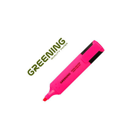 ROTULADOR GREENING FLUORESCENTE PUNTA BISELADA ROSA