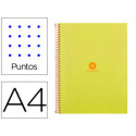 CUADERNO ESPIRAL A4 MICRO ANTARTIK DOTS TAPA FORRADA 80H 90 GR RAYADO PUNTOS 1 BANDA 4 TALADROS AMAR