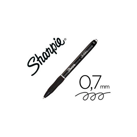 BOLIGRAFO SHARPIE RETRACTIL TINTA GEL PUNTA 0,7 MM COLOR NEGRO 