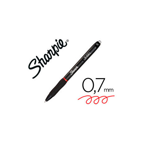 BOLIGRAFO SHARPIE RETRACTIL TINTA GEL PUNTA 0,7 MM COLOR ROJO