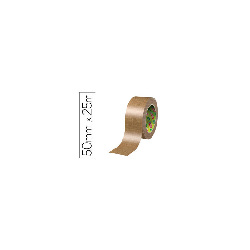 CINTA ADHESIVA TESA ECO PAPEL ULTRAFUERTE COLOR KRAFT 25 MT X 50 MM PARA EMBALAJE