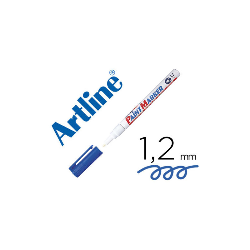 ROTULADOR ARTLINE MARCADOR PERMANENTE EK-440 XF AZUL -PUNTA REDONDA 1.2 MM -METAL CAUCHO Y PLASTICO