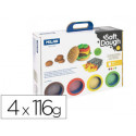 PASTA MILAN PARA MODELAR SOFT DOUGH CASA DE LAS HAMBURGUESAS CON HERRAMIENTAS MALETIN CON 4 BOTES CO