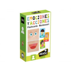 JUEGO DIDACTICO HEADU FLASH CARDS EMOCIONES Y ACCIONES MONTESSORI