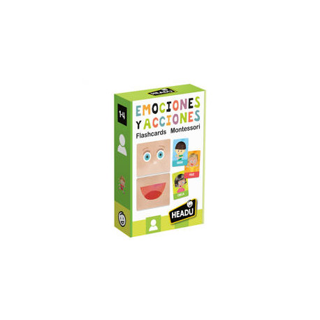 JUEGO DIDACTICO HEADU FLASH CARDS EMOCIONES Y ACCIONES MONTESSORI