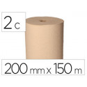 PAPEL SECAMANOS BUNZL GREENSOURCE NATURE 2 CAPAS CELULOSA RECICLADA KRAFT 200 MM X 150 MT PAQUETE DE