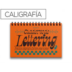 CUADERNO RUBIO LETTERING CALIGRAFIA PRACTICA CURIOOS PASO A PASO ENCUADERNACION ESPIRAL TAPA DURA 21