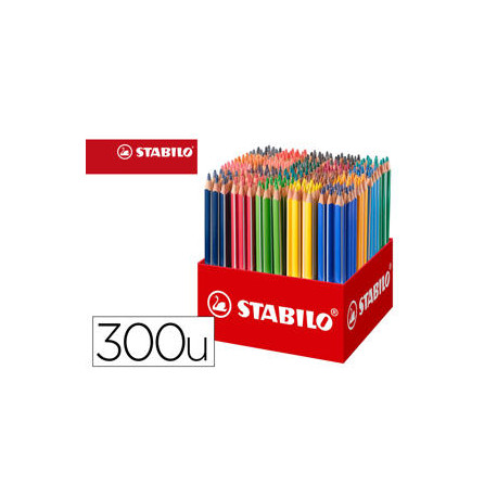 LAPICES DE COLORES STABILO TRIO AZ SCHOOL PACK DE 300 UNIDADES SURTIDAS 20 COLORES