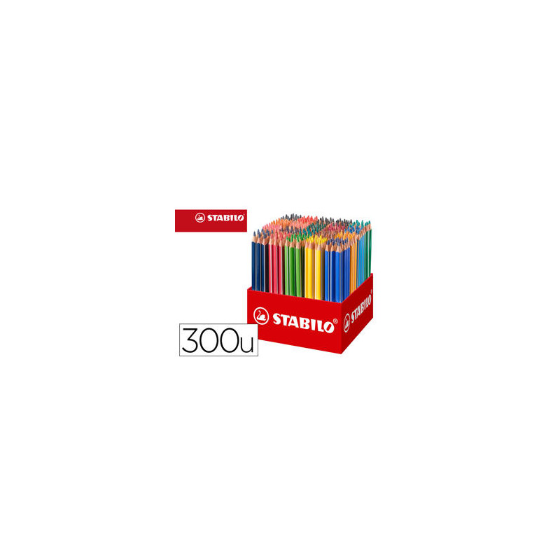 LAPICES DE COLORES STABILO TRIO AZ SCHOOL PACK DE 300 UNIDADES SURTIDAS 20 COLORES