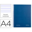 CUADERNO ESPIRAL NAVIGATOR A4 MICRO TAPA FORRADA 120H 80GR HORIZONTAL 5 BANDAS 4 TALADROS COLOR AZUL