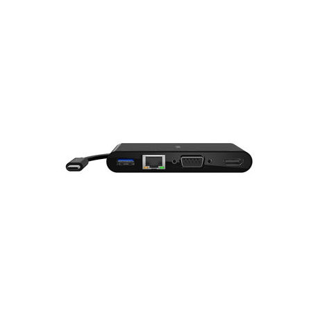 ADAPTADOR BELKIN AVC005BTBK MULTIMEDIA USB-C PUERTOS USB-A 3.0 ETHERNET VGA Y HDMI (4K) COLOR NEGRO