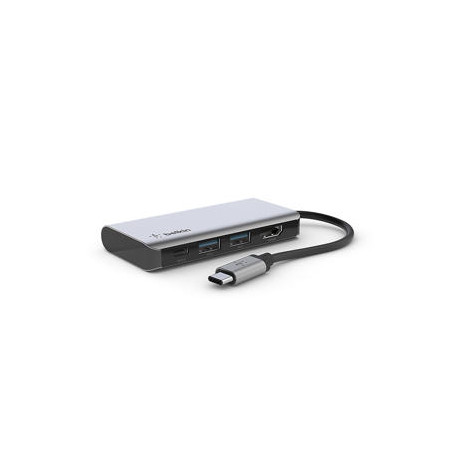 ADAPTADOR BELKIN AVC006BTSGY MULTIMEDIA USB-C A USB-C PD 2XUSB 3.0 HDMI 4K 100W