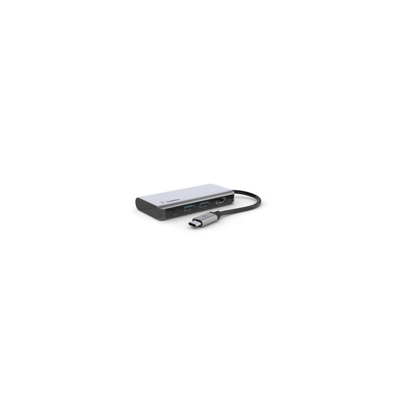 ADAPTADOR BELKIN AVC006BTSGY MULTIMEDIA USB-C A USB-C PD 2XUSB 3.0 HDMI 4K 100W