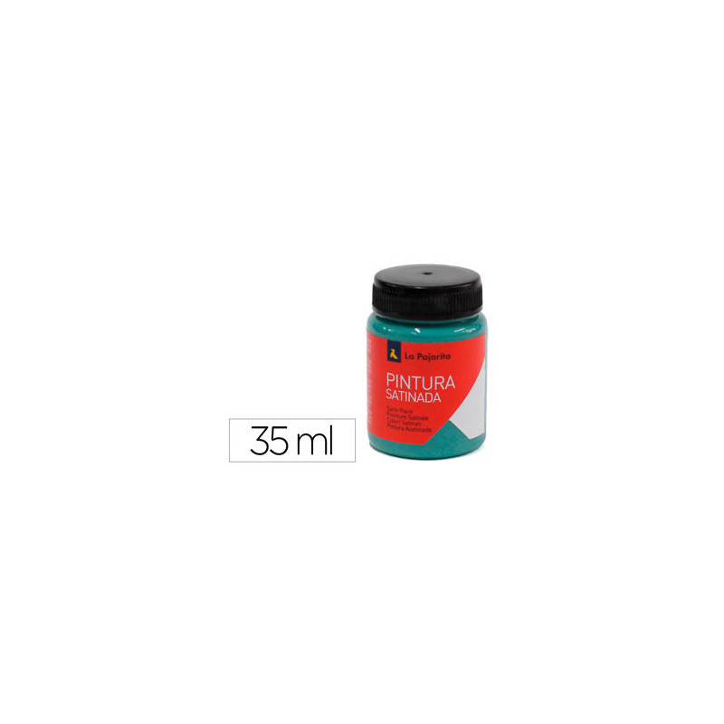 PINTURA LATEX LA PAJARITA SATINADA L-39 BOTE 35 ML VERDE JADE