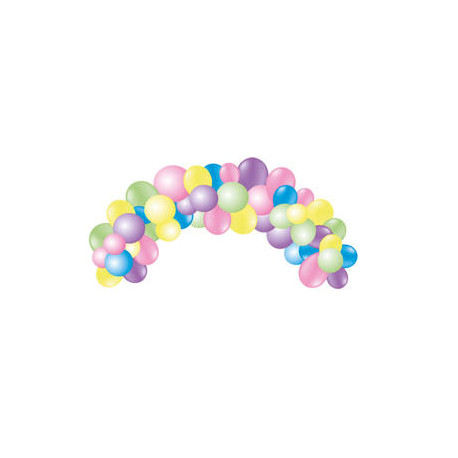 GLOBO 100% LATEX BIODEGRADABLE GUINARLDA ARCO LIGHT 55 UNIDADES COLORES PASTEL