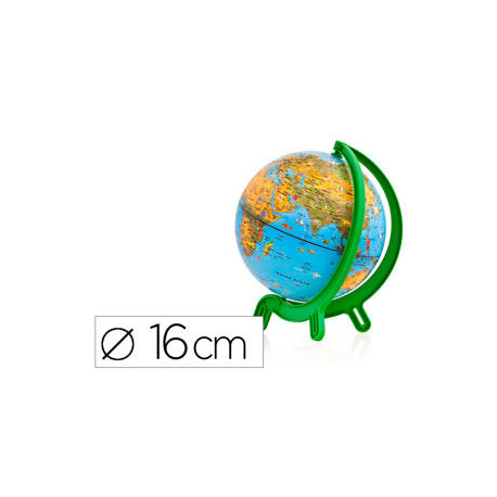 GLOBO TERRAQUEO NOVA RICO MINI GIACOMINO BASE DE PLASTICO ALTA RESISTENCIA 16 CM DIAMETRO