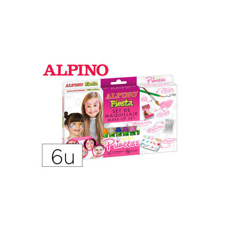 BARRA DE MAQUILLAJE ALPINO PRINCESA CAJA DE 6 UNIDADES COLORES SURTIDOS