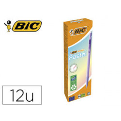 PORTAMINAS BIC MATIC PASTEL 0,7 MM CAJA DE 12 UNIDADES COLORES SURTIDOS