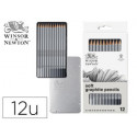 LAPICES DE GRAFITO WINSOR&NEWTON STUDIO COLECCION CAJA METALICA CON 12 UNIDADES GRADUACIONES SURTIDA