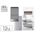 LAPICES DE GRAFITO WINSOR&NEWTON STUDIO COLECCION CAJA METALICA CON 12 UNIDADES GRADUACIONES SURTIDA