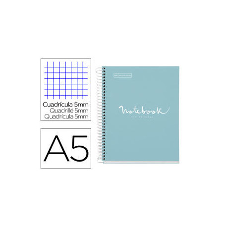 CUADERNO ESPIRAL MIQUELRIUS NOTEBOOK 1 EMOTIONS TAPA FORRADA DIN A5 MICROPERFORADO 80 HOJAS 90G/M2 C