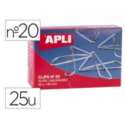 CLIPS MARIPOSA APLI GALVANIZADO 60 MM N 20 CAJA DE 25 UNIDADES