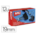 PINZA METALICA APLI REVERSIBLE 19 MM CAJA DE 12 UNIDADES