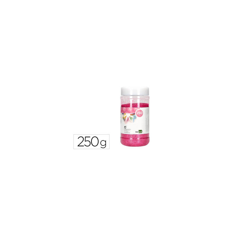 PURPURINA LIDERPAPEL FANTASIA COLOR METALICO ROSA PASTEL BOTE DE 250 GR