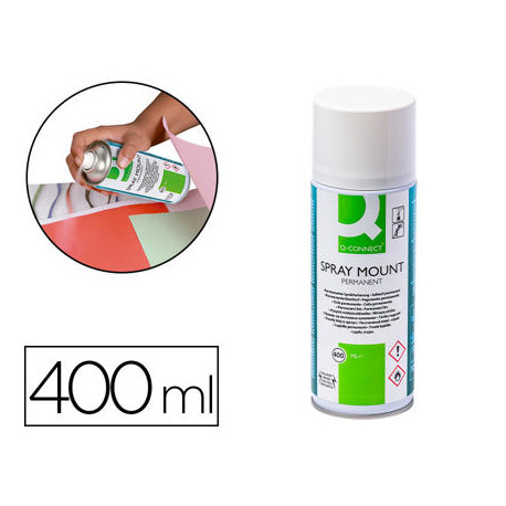 PEGAMENTO Q-CONNECT SPRAY MOUNT ADHESIVO PERMANENTE BOTE DE 400 ML