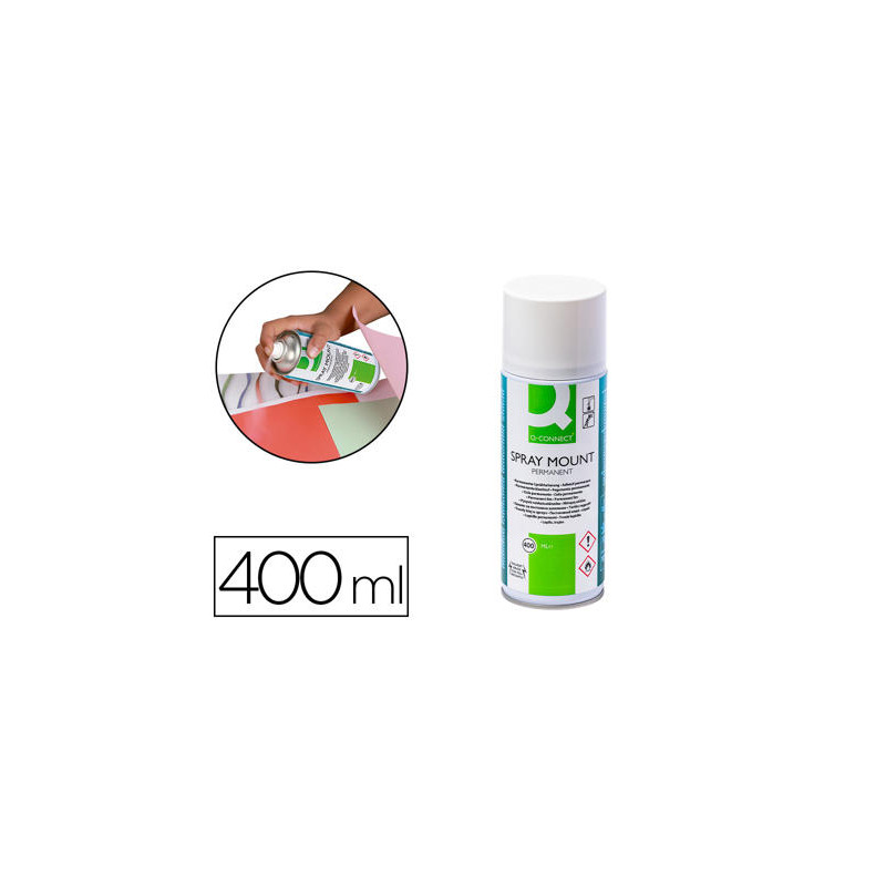 PEGAMENTO Q-CONNECT SPRAY MOUNT ADHESIVO PERMANENTE BOTE DE 400 ML