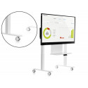 SOPORTE MOVIL ROCADA PARA MONITORES INTERACTIVOS 65" A 86" ESTRUCTURA TUBO ACERO 4 RUEDAS CON FRENO